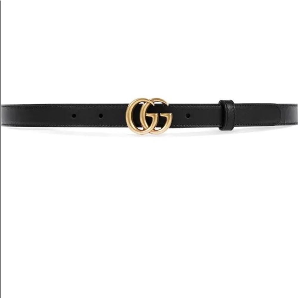 Thin Black Gucci Belt